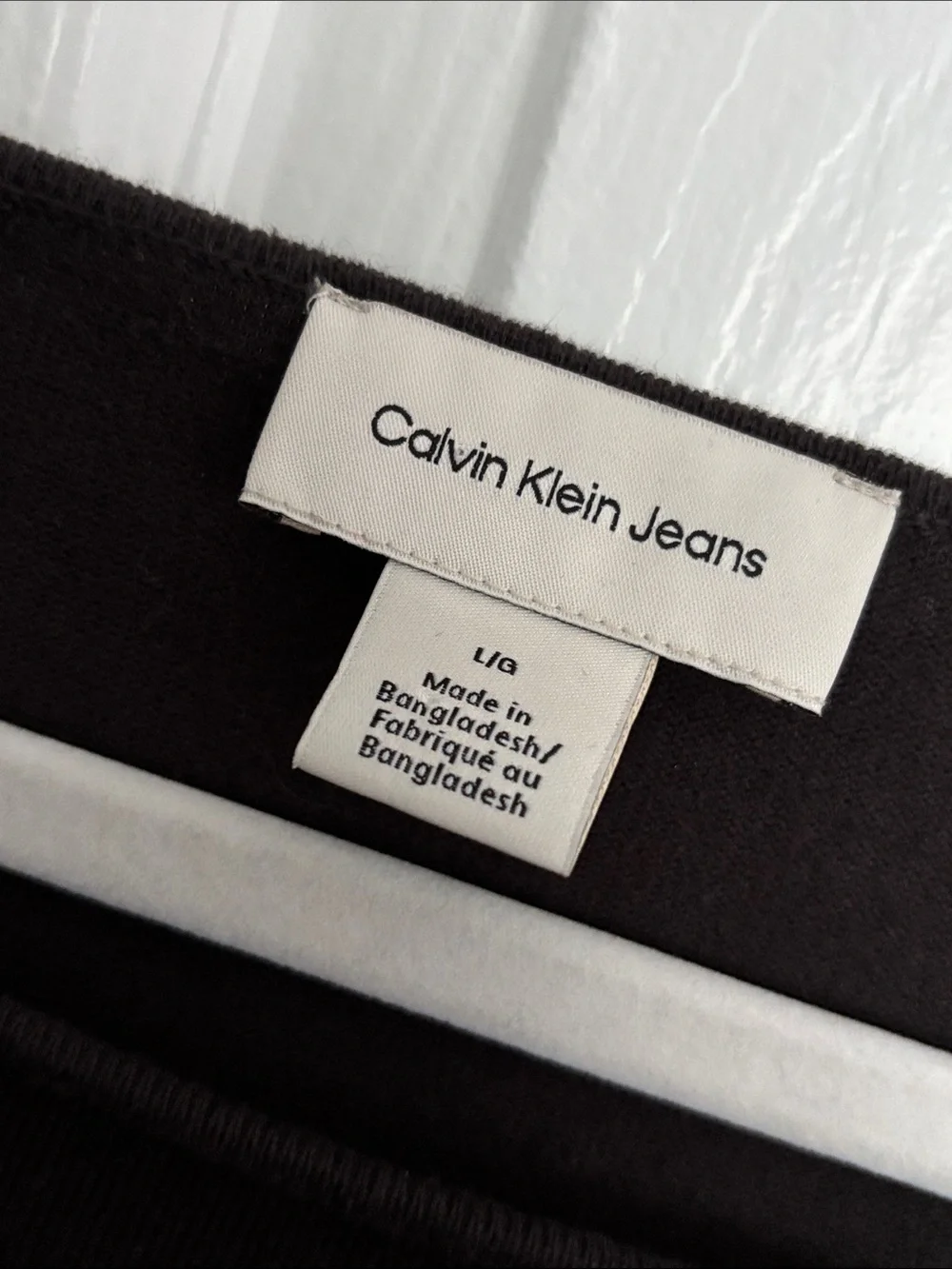 Calvin Klein Jeans Women's Dark Brown Boat Neck Sweater
